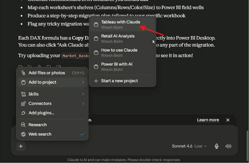 Migrate Tableau to Power BI using Claude AI